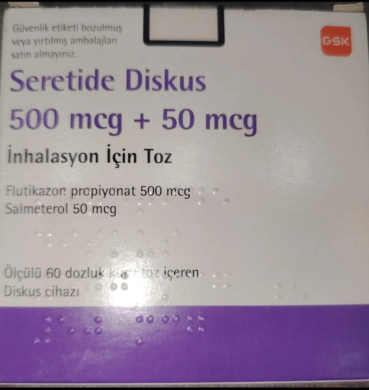 اسپری سریتاید500 دیسکی gsk فرانسوی سروتاید پلمپ