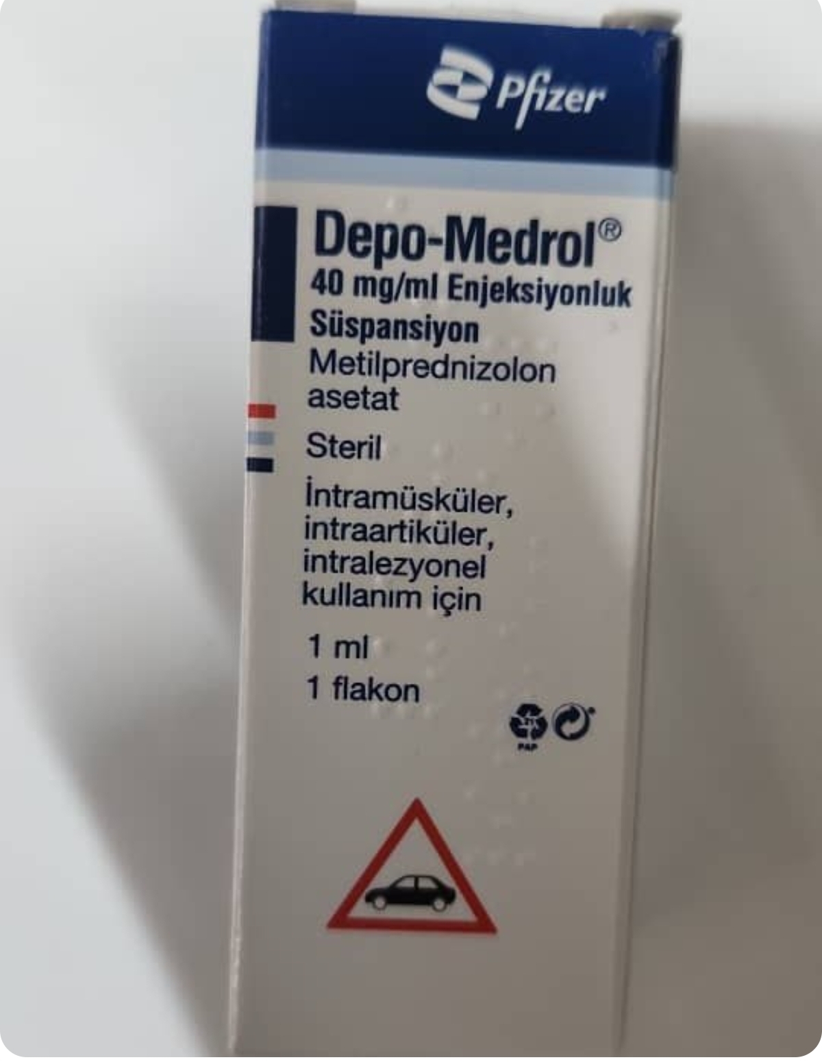 ویال دپومدرول 40mg شرکت فایزر اورجينال